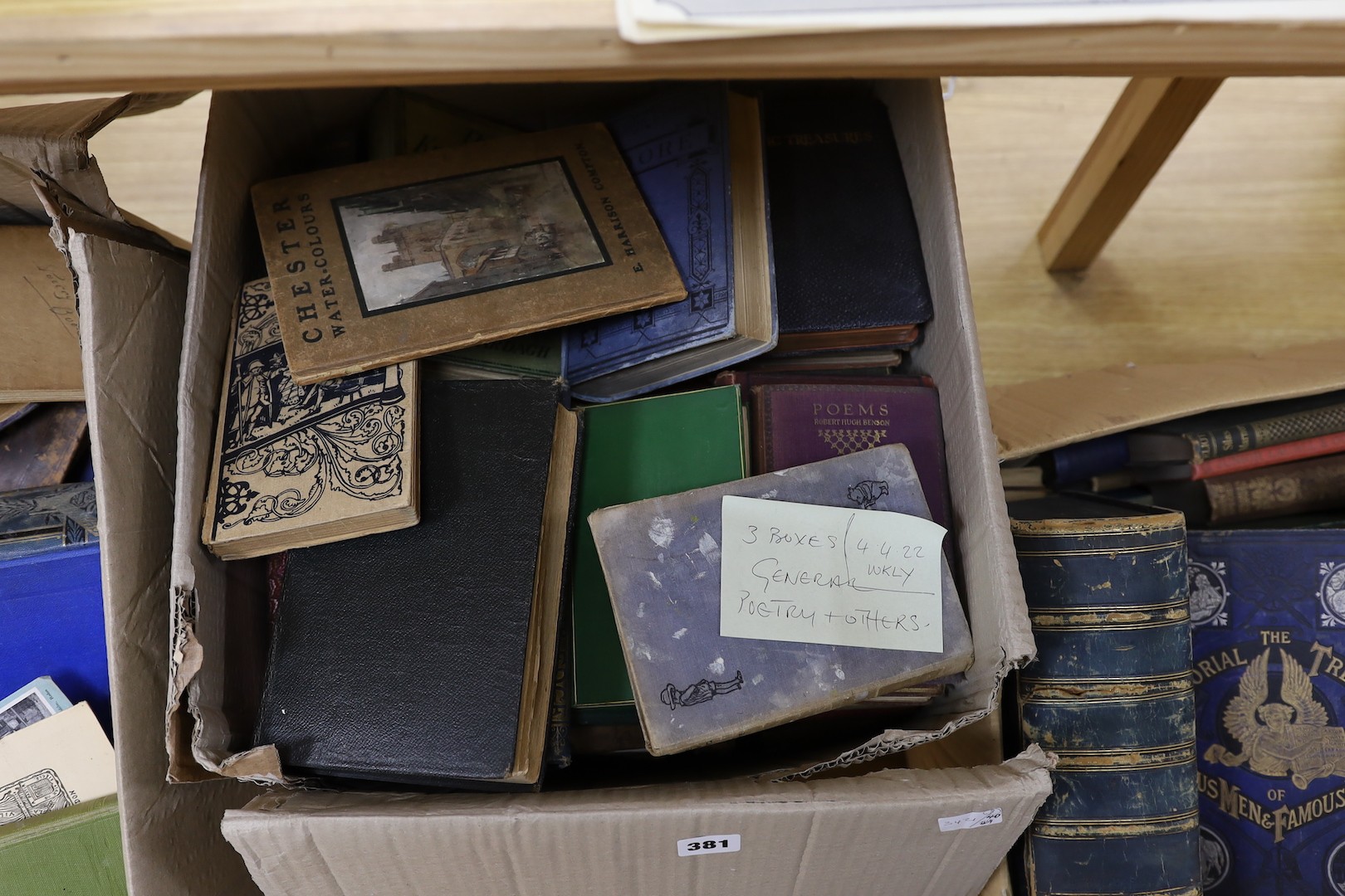 Three boxes of poetry and general books